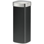 Eko - poubelle touch top loft 40 litres - stainless steel plastic - noir