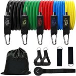 Elastique musculation, lot de 5 elastique sport, �lastiques de musculation avec poign�es, bandes de r�sistance ...