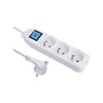 Bloc 3x2p fiche plate + inter 3g1 1. 5m blanc - electraline