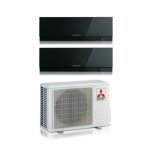Mitsubishi electric - dual split climatiseur rversible srie kirigamine zen black msz - ef 7 + 15 avec ...