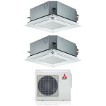 Mitsubishi electric - dual split rversible cassette climatiseur 60x60 slz - m 9 + 12 avec mxz - 2f53vf ...