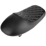 Elerose moto en cuir pu r�tro caf� si�ge de course imperm�able � l'eau antid�rapant bosse tapis de selle(noir) ...