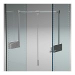 El�vateur de penderie double - charge : 10 kg - d�cor : gris alu - d�cor tube : chrom� - hauteur : 910 ...