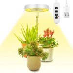 �l�vent lumi�re plantes, lampe de croissance led � spectre complet r�glable en hauteur pour petites plantes, ...