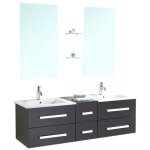 Eliteshopping - meuble de salle de bain noir 150 cm lavabo inclus ? isabel