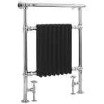 Hudson reed - elizabeth - s�che - serviettes r�tro noir et chrome ? 96cm x 67. 5cm