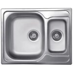 Elleci �vier moderne gris deux cuves en acier inoxydable