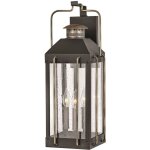 Elstead hinkley fitzgerald lanterne murale d'ext�rieur noir textur� avec bronze bruni, ip44