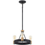 Elstead - hinkley silas plafonnier suspension cylindrique zinc vieilli & laiton h�ritage