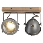 Emado - spot plafond, plafonnier - 2 lumi�re - l 270 mm - gris - rustique - �clairage int�rieur - salon ...
