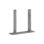 Embase pied de poteau en tt zingu�e � visser - 141 x 200 x 5 mm