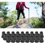 Embouts de b�ton de marche en pvc lot de 25 - noir - accessoires pour b�tons de trekking