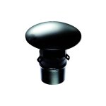 Mbm ? embout chapeau de chemin�e noir 100 mm ? acier inoxydable peint ? compatible avec tous les �l�ments ...