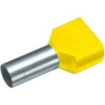 Embout double d'extr�mit� de c�ble cimco 18 2480 6 mm� x 14 mm partiellement isol� jaune 100 pc(s)