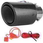 Embout d'�chappement fibre de carbone, tuyau d'�chappement universel de pointe de silencieux d'�chappement ...