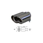 Embout echappement wave pour sortie 45 - 62 mm