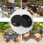 Embouts de pieds de meubles de jardin en fer forg (lot de 32, noirs) ? embouts de pieds de chaise d'extrieur ...