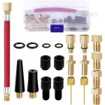 Embout pompe - 21 pices aiguille gonflage ballon avec bote de rangement, embout gonflage pour compresseurs ...