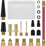 Embout pompe velo, 21 pcs adaptateur de valve de v�lo dv av sv, adaptateur de pompe � v�lo, v�lo pompe ...