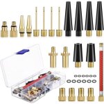 Embout pompe velo 33 pi�ces embout gonfleur ballon dv sv av adaptateur pompe velo avec bo�te de rangement ...