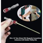Embouts de tournevis, 5pcs 65 mm s2 acier magn�tique t�te cruciforme ph2 adaptateur de vissage - avec ...