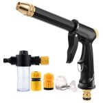 Embout de tuyau d'arrosage avec distributeur de savon et raccord rapide, pistolet nettoyeur haute pression ...