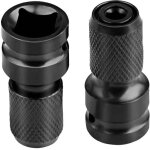 Embout visseuse douille a choc, 2 pi�ces aptateurs de douille 1 / 2  carr� � 1 / 4  hexagonal, pour cl� ...