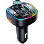 metteur fm bluetooth 5. 0 pour voiture - adaptateur c22 avec charge rapide pd 20 w, affichage de la ...