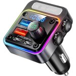 metteur fm bluetooth 5. 3 54 w pd&qc3. 0 avec chargeur de voiture et 4 ports de charge, [basses profondes ...
