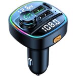 metteur fm bluetooth pour voiture, appels mains libres, affichage double cran, chargeur rapide qc3. ...