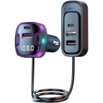 metteur fm bluetooth pour voiture, appels mains libres, son hd 5. 3, charge rapide 5v / 3. 1a, lecture ...
