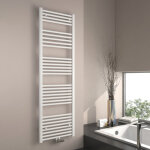 Emke - s�che - serviette eau chaude, radiateur s�che - serviettes raccordement central blanc 160x50cm ...