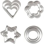 Emporte pi�ces en forme de c?ur 12 pi�ces, emporte pi�ces en m�tal, emporte pi�ces en acier inoxydable, ...