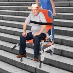 Ems chaise d'escalier ambulance de pompier chaise d'�vacuation pliable capacit� 160 kg pour le transfert ...