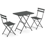 Emu arc en ciel set 2 chaises + 1 table pliable fer ancien 22