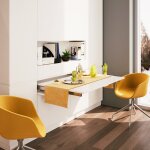 Emuca 2045369 coulisses pour table � rallonge lunch bross�, aluminium, inox anodis�
