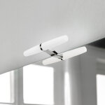 Emuca - 5150011 spot led pour miroir de salle de bain gemini (ac 230v 50hz), 6 w, chrom�, plastique et ...