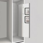 Emuca - 7018025 miroir extractible pour l intrieur de l armoire, peint en aluminium, acier et plastique ...