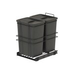 Emuca - 8132123 poubelle de recyclage pour montage inf�rieur et extraction manuelle pour meuble de cuisine ...
