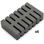 Emuca 8259820 lot de 5 pastilles anti odeurs pour couvercle de conteneur recycle, odeur de citron, plastique ...