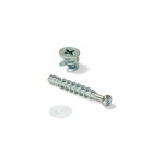 Emuca ? goujon d'assemblage d. 15 mm ? panneau 16 mm ? zamak et acier ? lot de 20 unit�s ? assemblage ...
