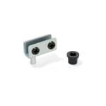 Emuca - jeu de charni�res int�rieures pour porte verre, �paisseur 4 - 6mm, acier, gris m�tallis�