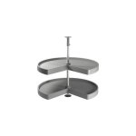 Emuca - jeu de plateaux rotatifs shelvo 3 / 4, pour module de 800mm, plastique et aluminium, gris
