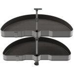 Emuca jeu de plateaux tournants harmony 1 / 2 lune, module largeur 800mm, hauteur rglable, acier et ...