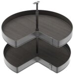 Emuca jeux de plateaux tournants harmony 3 / 4, module largeur 800mm, hauteur rglable, acier et bois, ...