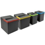 Emuca ? bacs de tri s�lectif pour tiroirs de cuisine ? 2 poubelles 12l et 2 poubelles 6l ? hauteur 216mm ...