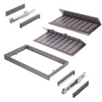 Kit de range - chaussures extractible pour armoires quartz, rglable, module 700mm, acier, aluminium ...