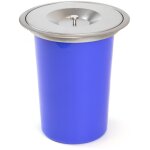 Poubelle encastrable sur le plan de travail recycle, 1 bac extractible 7 litres, acier inoxydable et ...
