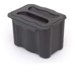 Emuca - poubelle de recyclage auxiliaire en plastique pour cuisine, 5 litres, gris anthracite