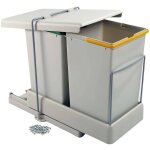 Poubelle de recyclage emuca 8077221, fixation inf�rieure, extraction et couvercle automatique, 2 grands ...